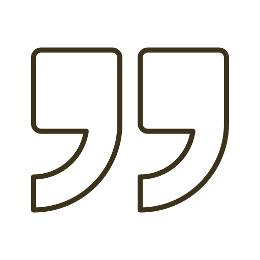 Large quotation marks on a black background.