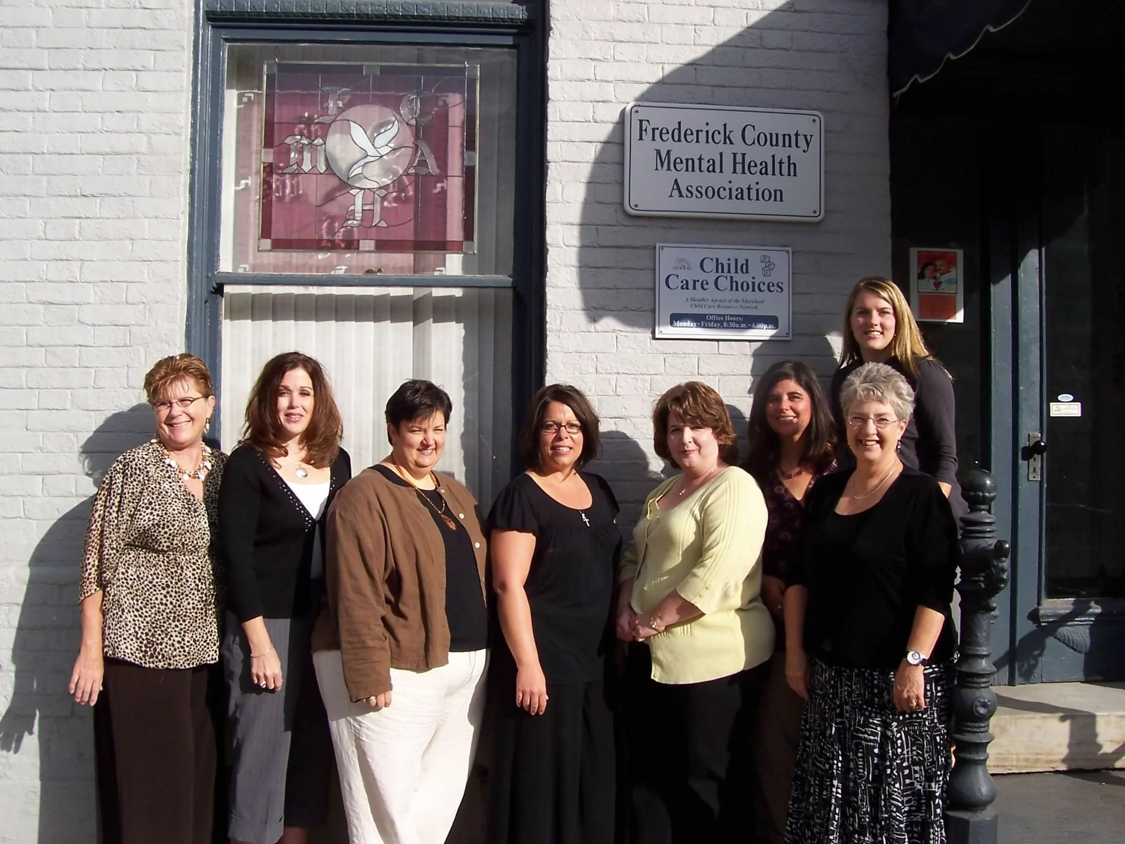 group of women outside of the Frederick County Mental Health Association