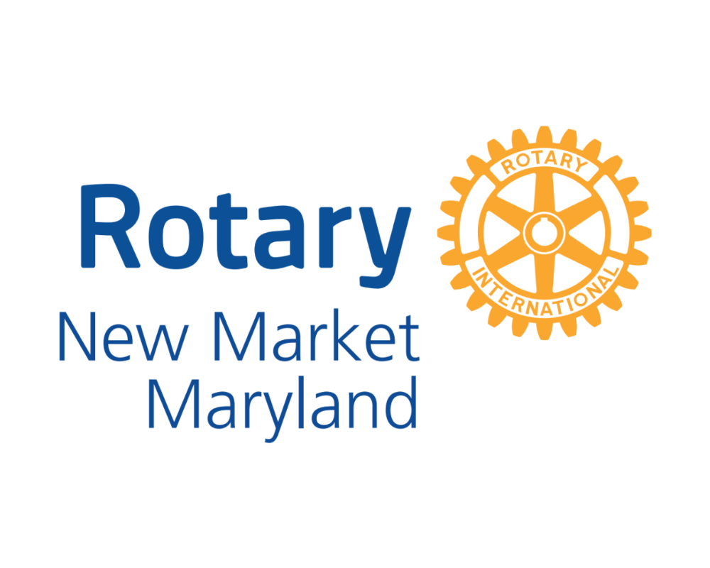 Rotary International logo with text reading 'Rotary New Market Maryland'.