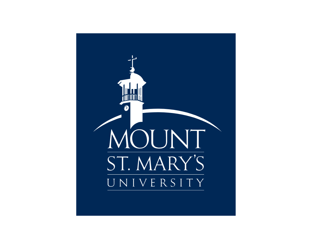 Mount St. Mary's University logo with steeple and cross