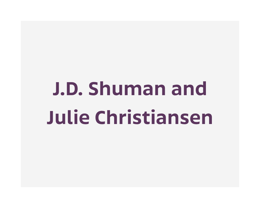 JD Shuman and Julie Christiansen