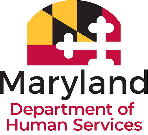 Maryland Department of Human Services logo featuring the Maryland state flag and text.