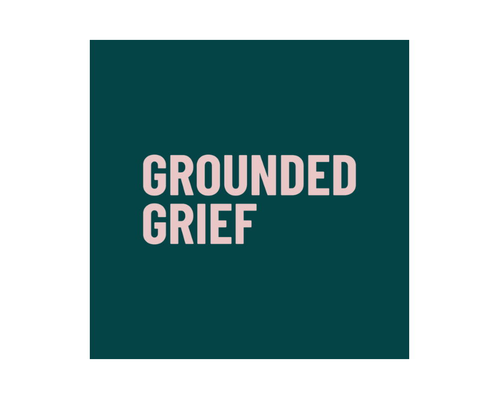 Grounded Grief in a green circle logo