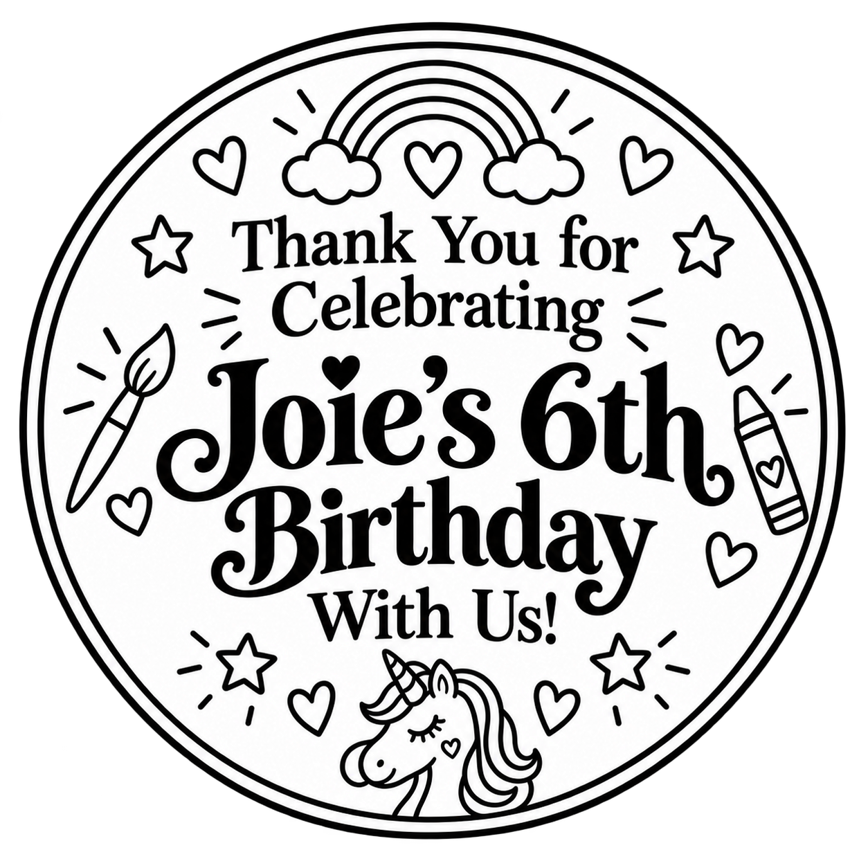 Custom Birthday Sticker Add-On