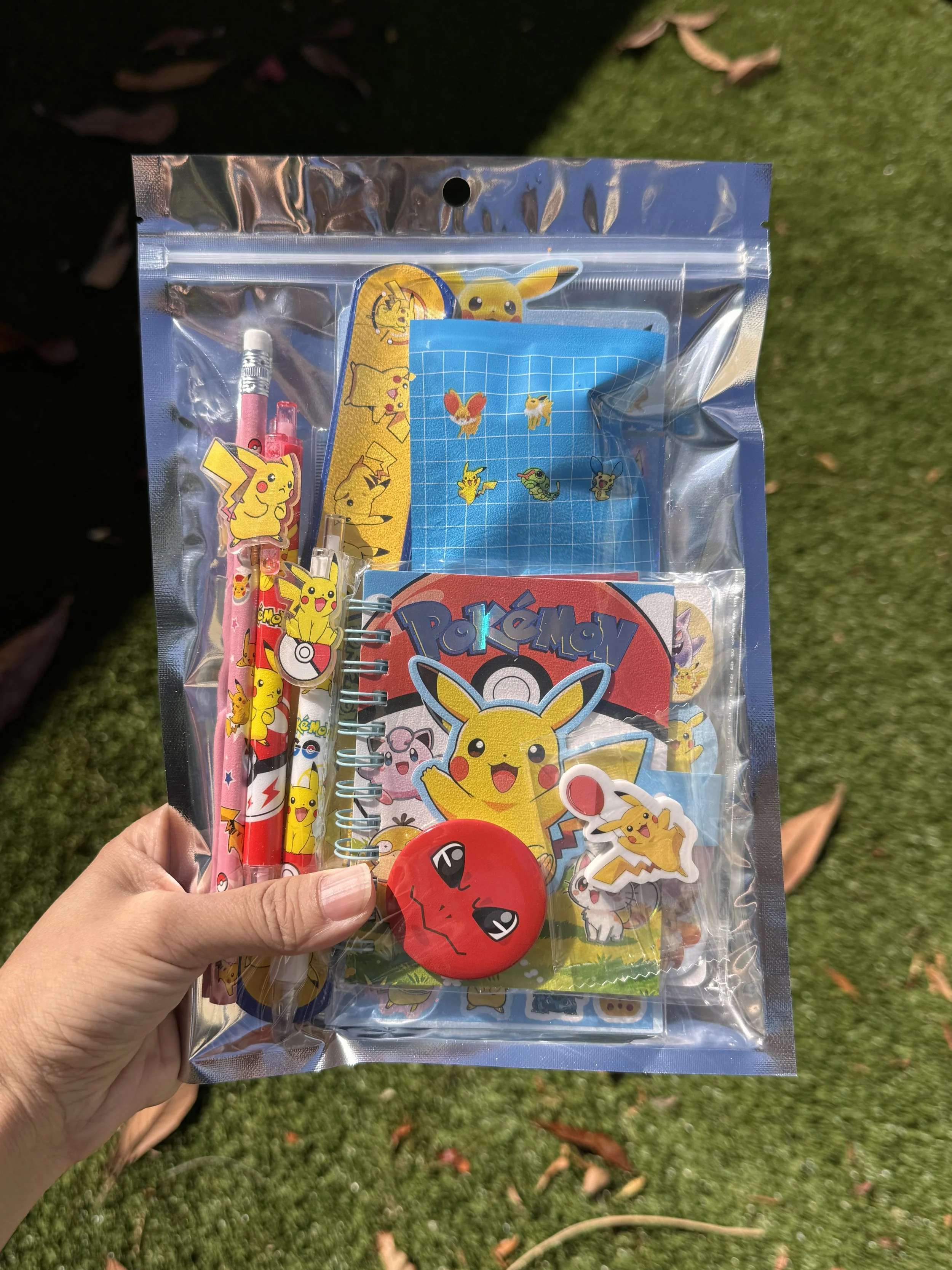 Pokémon Mystery Goodie Bag |Halloween Favors  | 10 Cute Stationery Items |Birthday Party Favors |Kawaii Blind Bag | Stationery Grab Bag