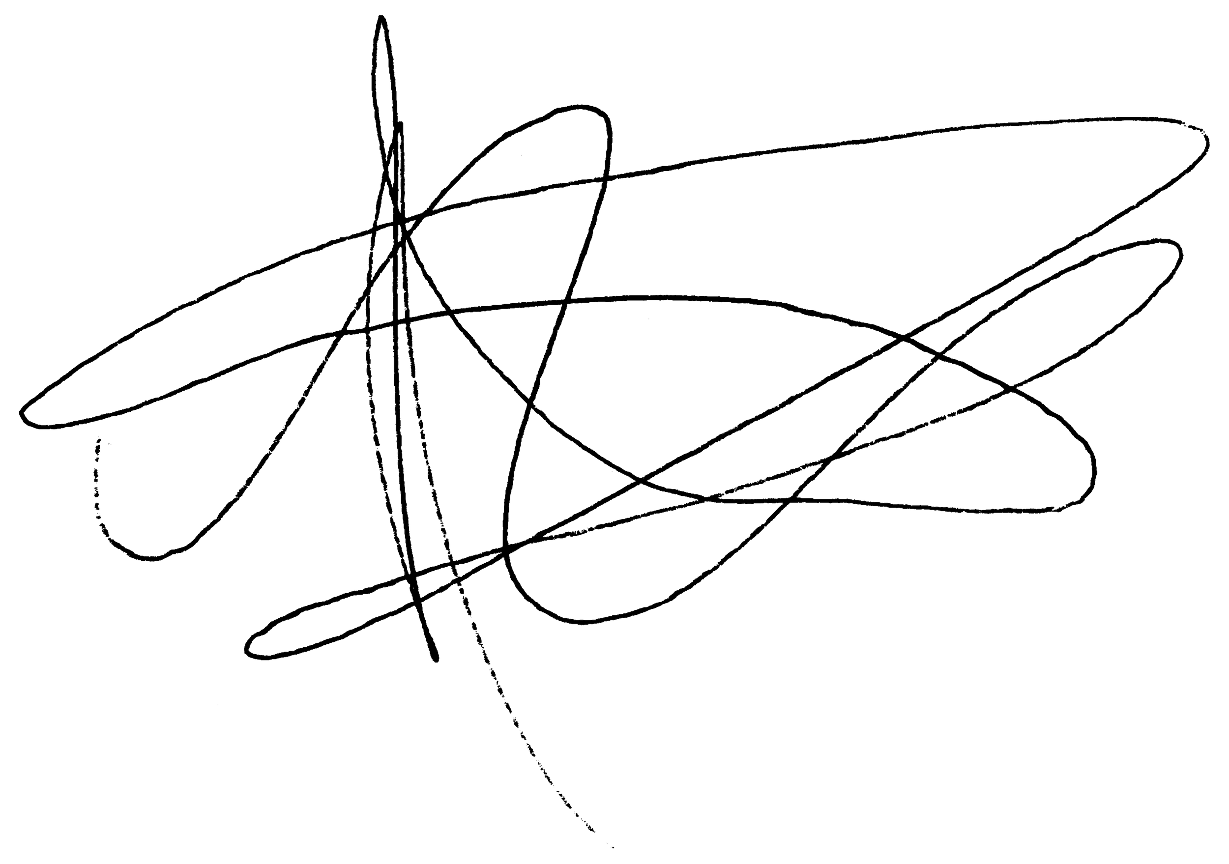 Black abstract curved and straight lines.