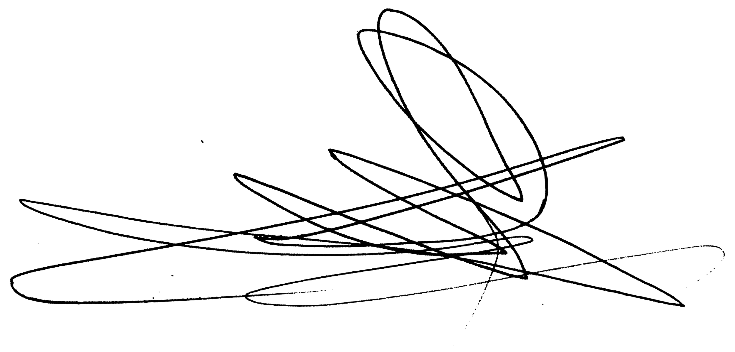 Black abstract curved and straight lines.