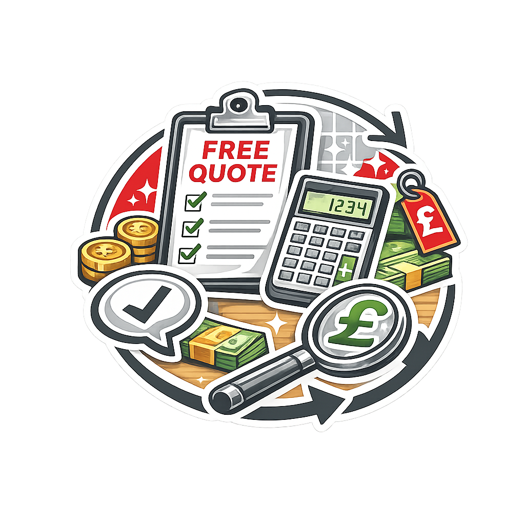 Free quotes and transparent pricing icon representing honest plumbing quotes with no hidden costs.