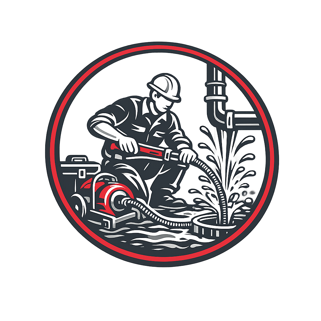 Drain unblocking icon representing professional drain clearance and blocked drain services.