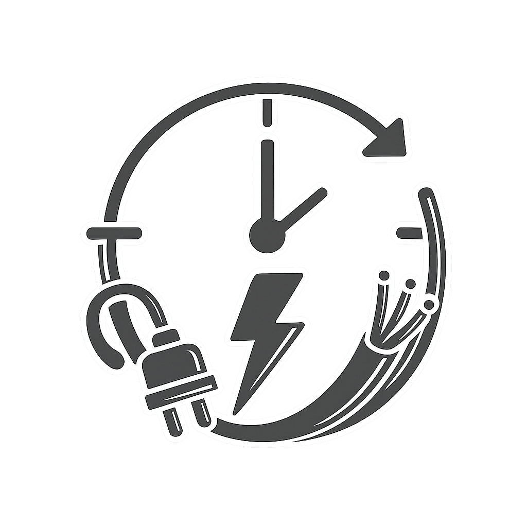 24/7 emergency response icon representing fast emergency electrical services.