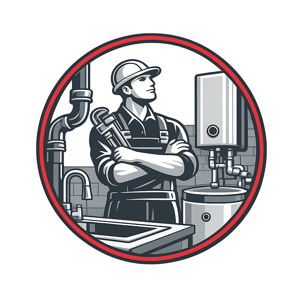 Fully qualified plumbing engineers icon representing professional plumbing installation, repairs and maintenance services.