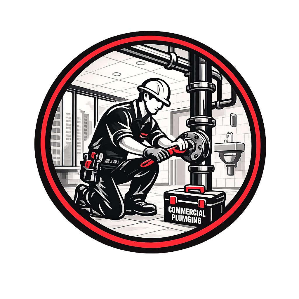 Commercial plumbing icon representing commercial plumbing repairs, installations and maintenance services.