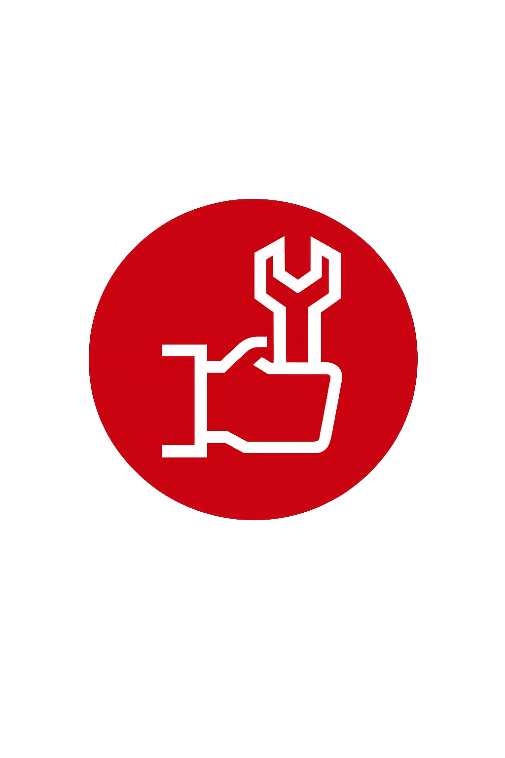 Assess and resolve icon representing fast plumbing fault diagnosis and on-the-spot repairs.