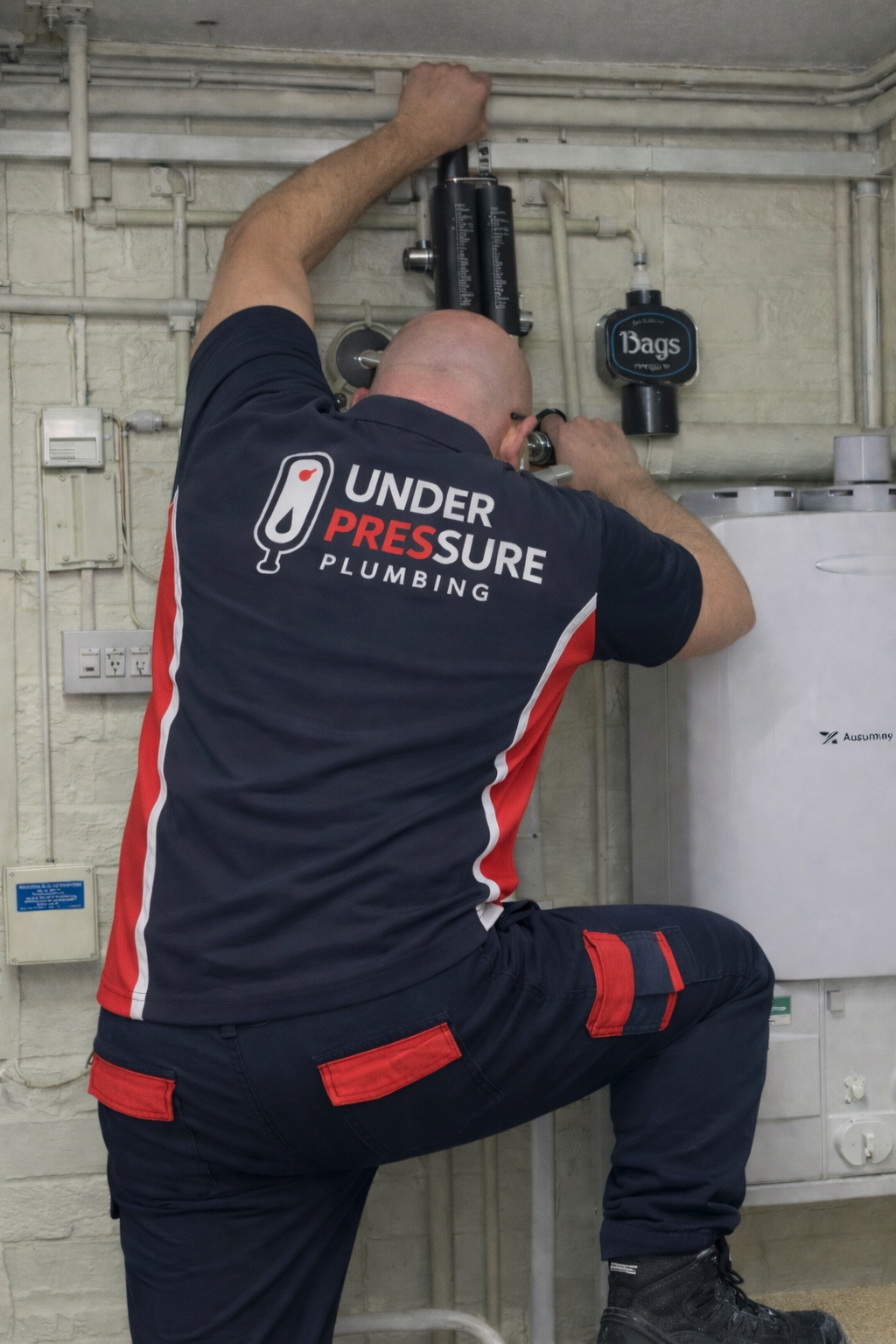 Emergency plumber repairing pipes and plumbing system in London