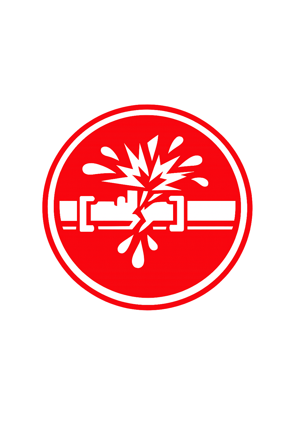 Burst pipes icon representing emergency burst pipe repairs to minimise water damage in Fulham.