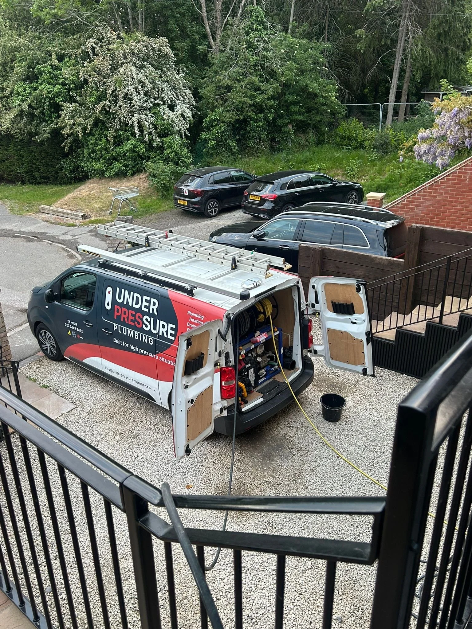 Under Pressure Plumbing service van equipped for 24/7 emergency plumbing repairs across East London.