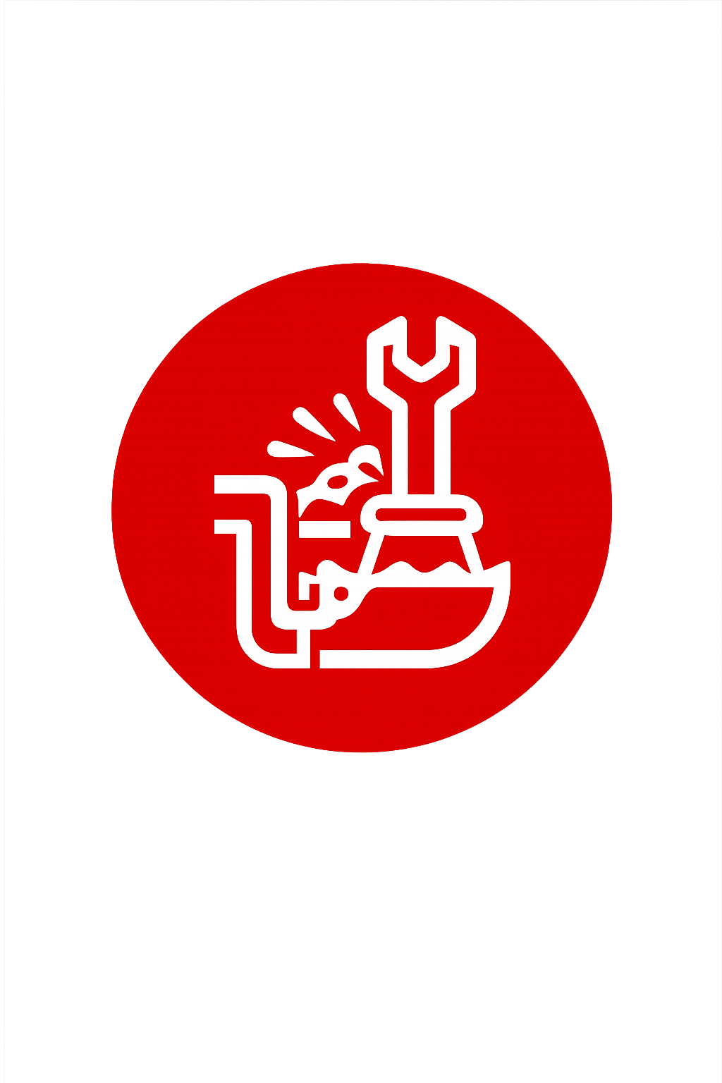 Blocked drains icon representing professional drain unblocking for blocked sinks, toilets and external drains in Fulham.