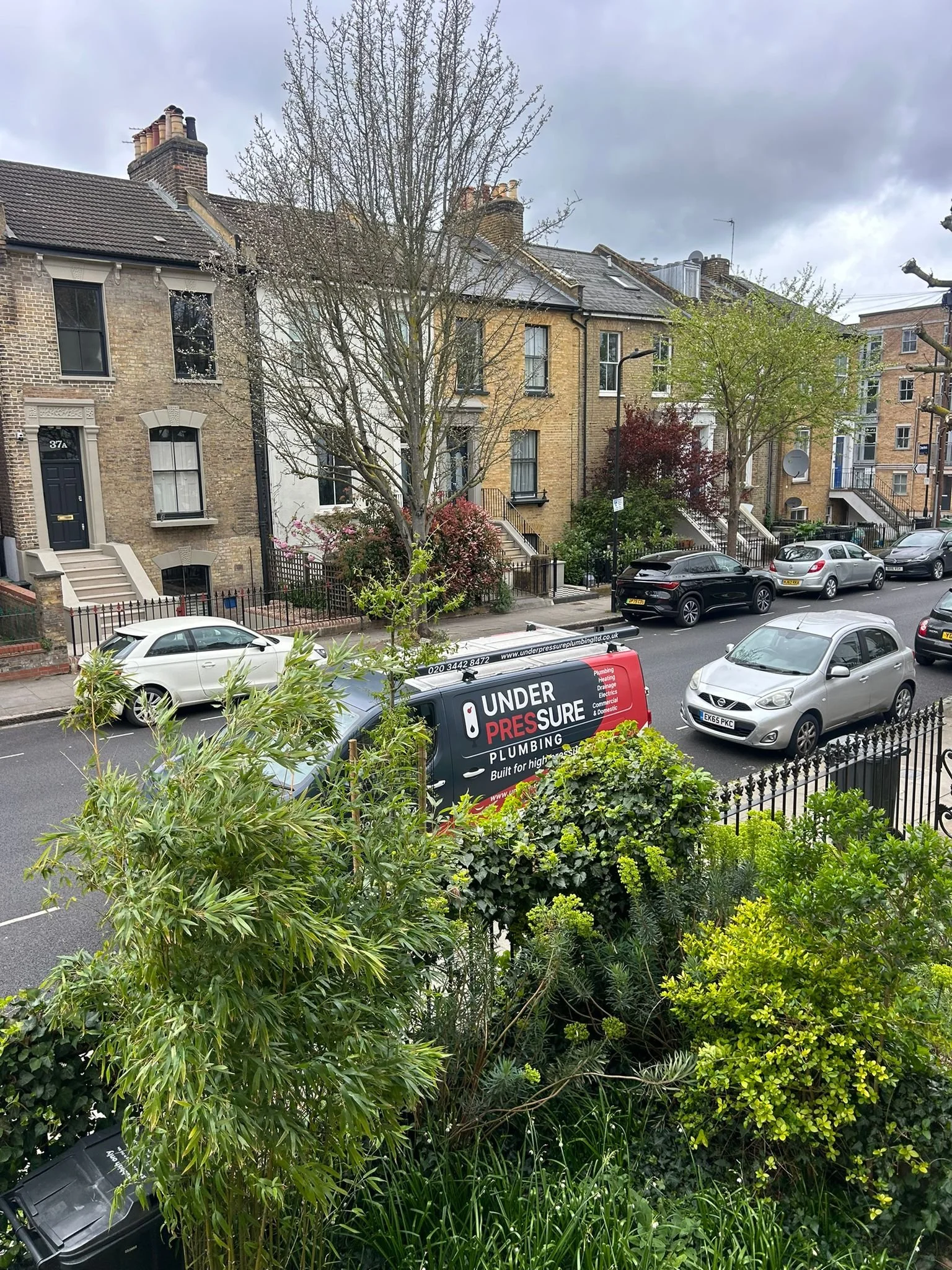 Under Pressure Plumbing service van providing 24/7 emergency plumbing repairs across West London.