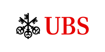 UBS logo with black keys and red letters