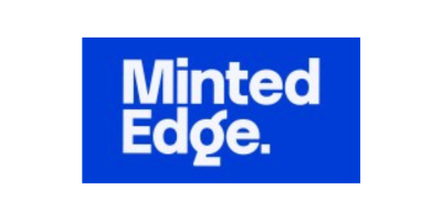 Minted Edge logo with white text on a blue background.