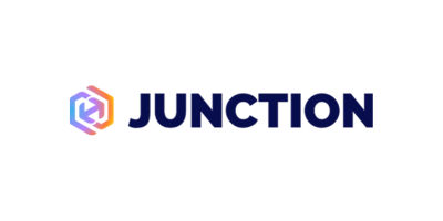 Junction logo with hexagonal icon and bold text