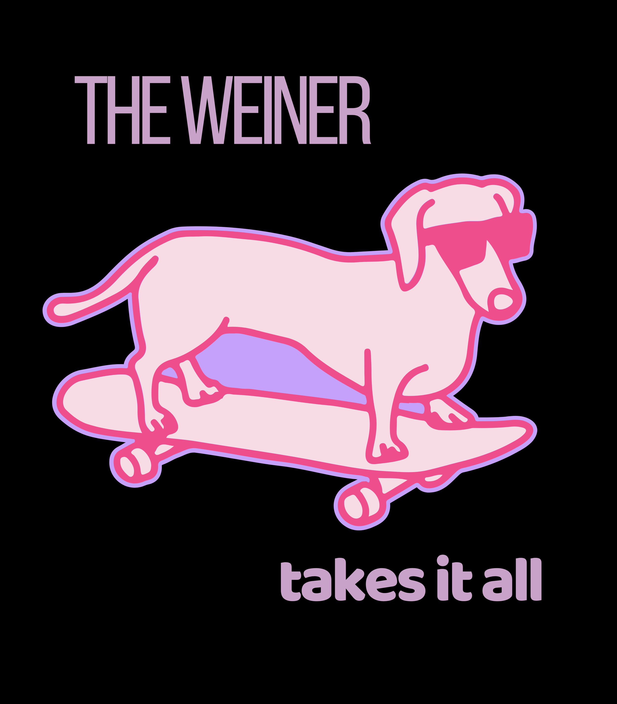 The Weiner Takes It All Kiss-Cut Sticker — 2.5"