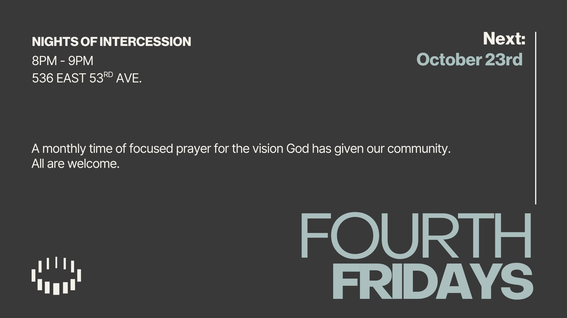 Fourth Fridays Prayer Nights