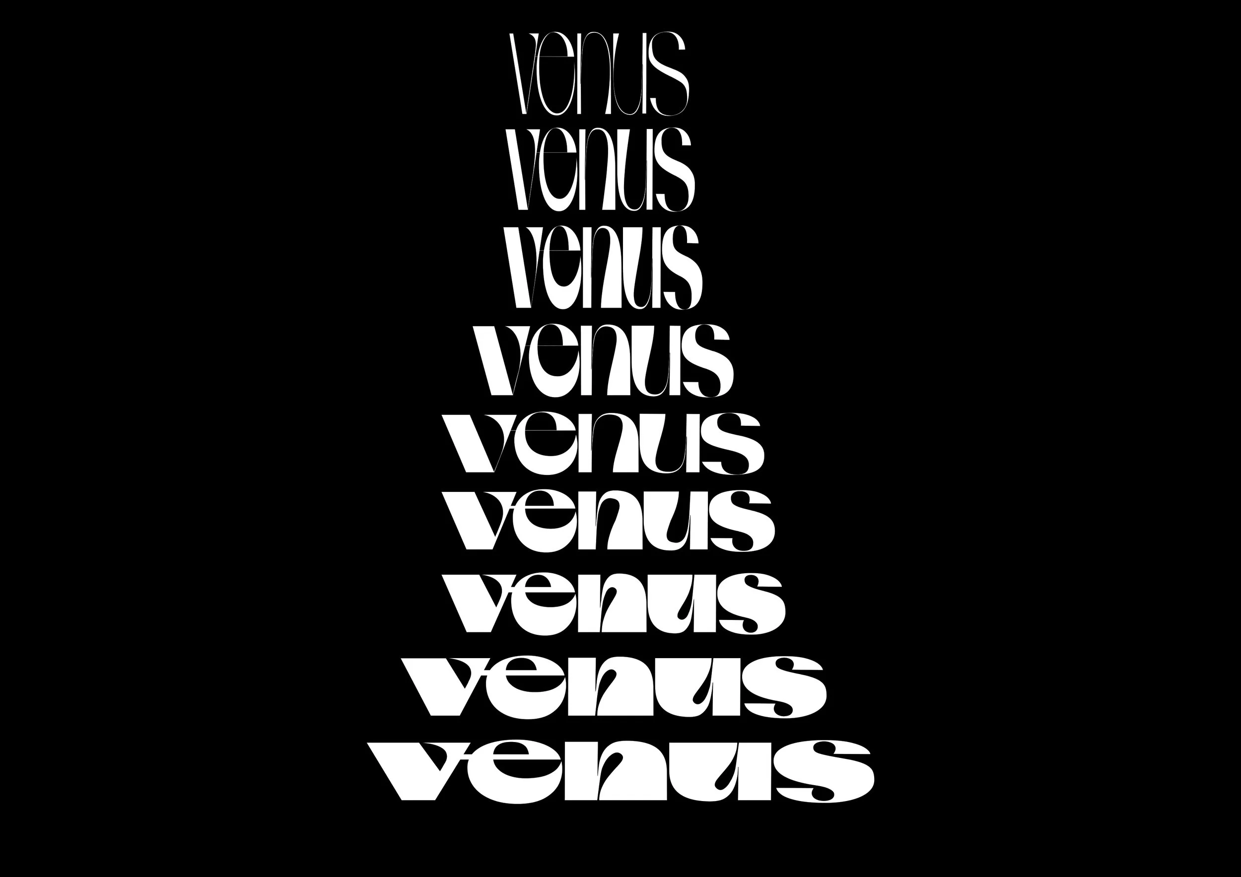 Venus, typeface