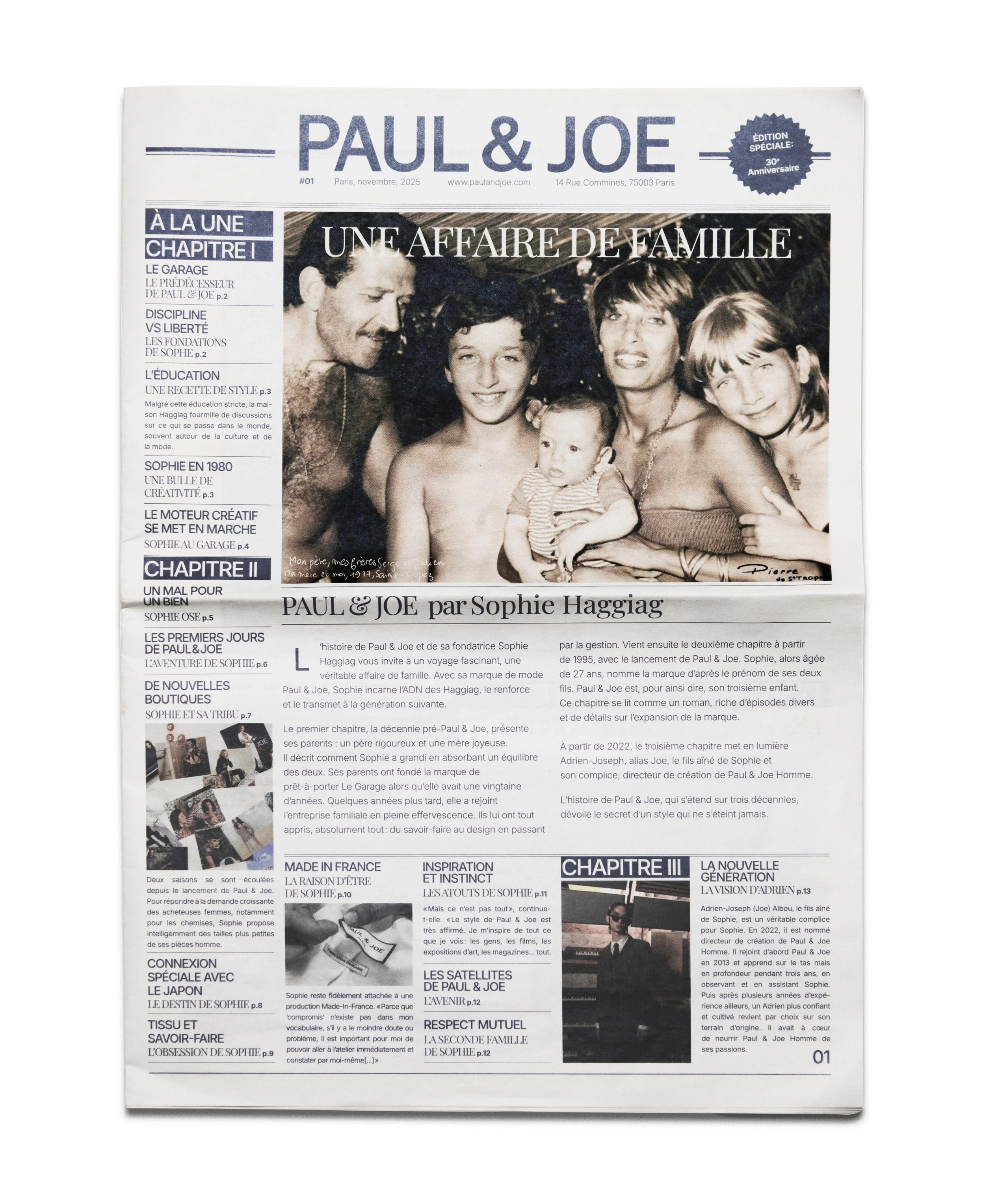 Paul&Joe, Newspaper 30e anniversaire