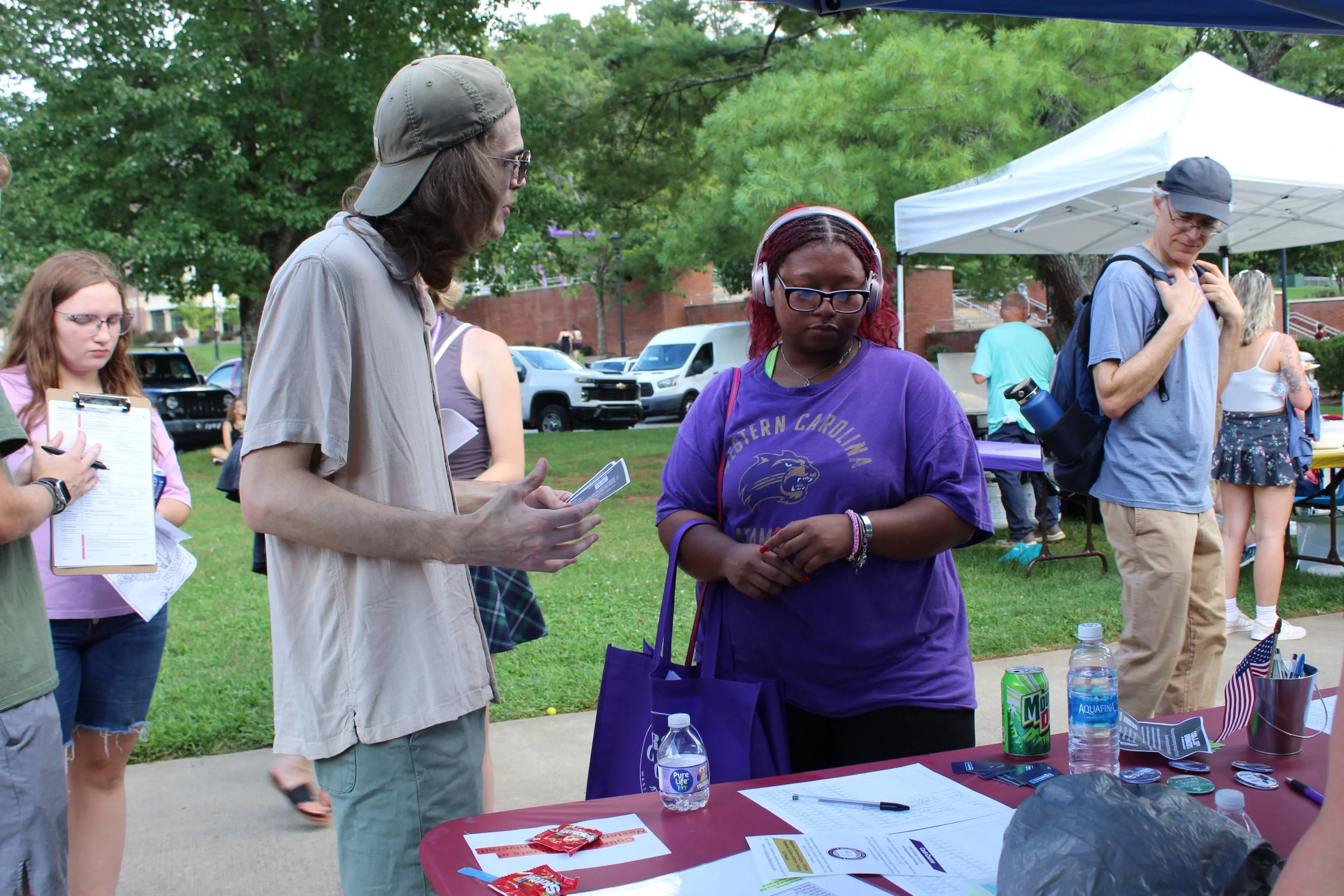 WCU Valley Ballyhoo College Democrats table (2025)