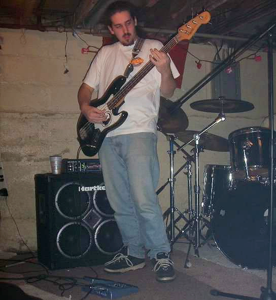 Playing an open jam with students from the music program at Western Michigan University, 2003.