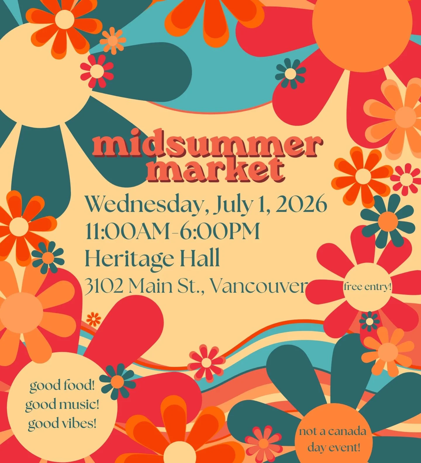 we&rsquo;re nothing if not prompt. call for vendors for the Willow Studios Midsummer Market is live! link in bio 🌼🦩🪩🍑🌞