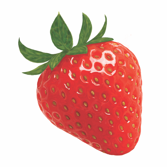 Strawberry Sticker by Shan Olesa