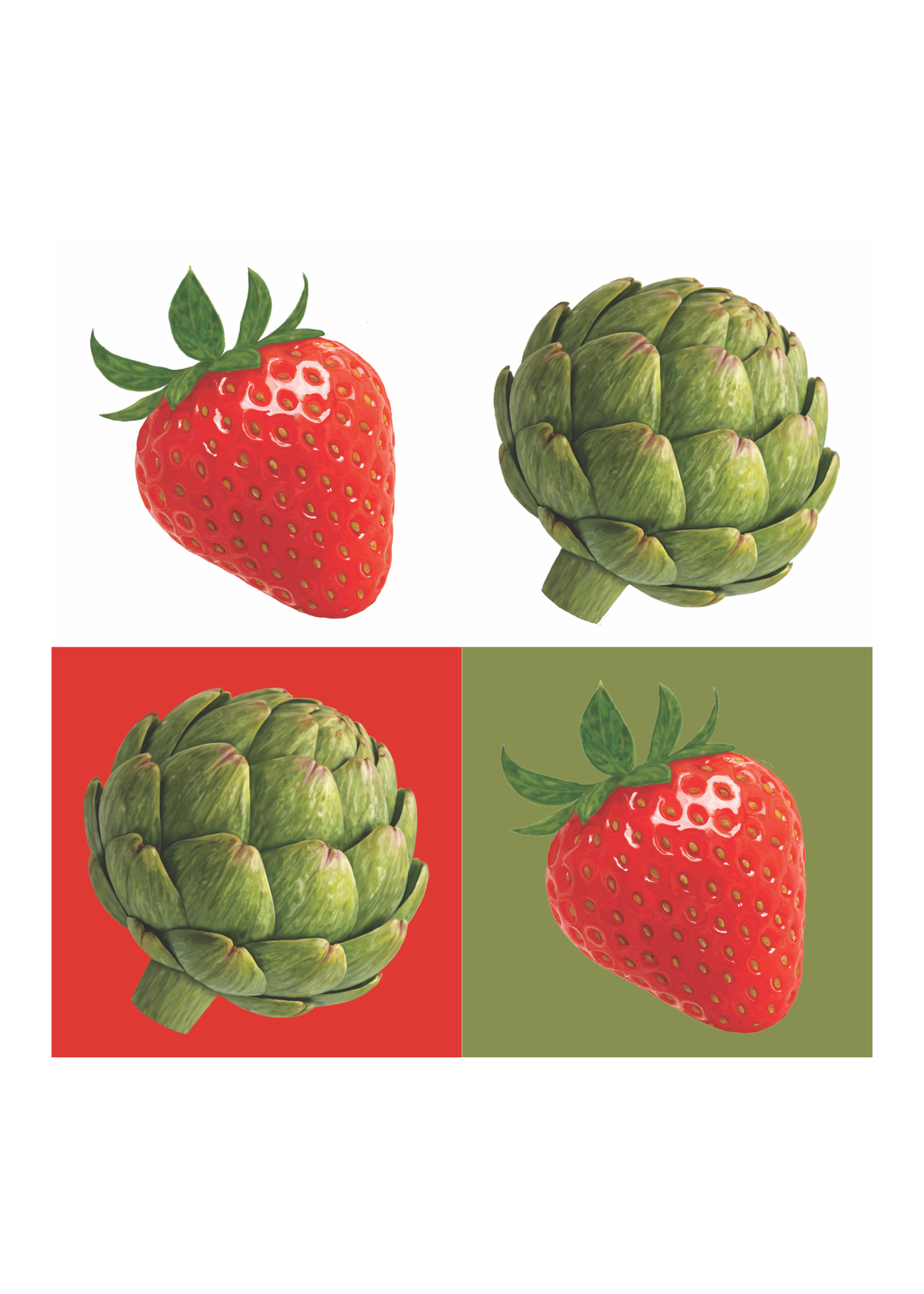 Strawbichoke Print Set by Shan Olesa