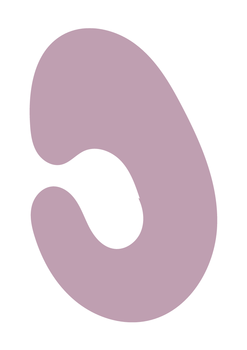 Large lavender number 3 on a black background