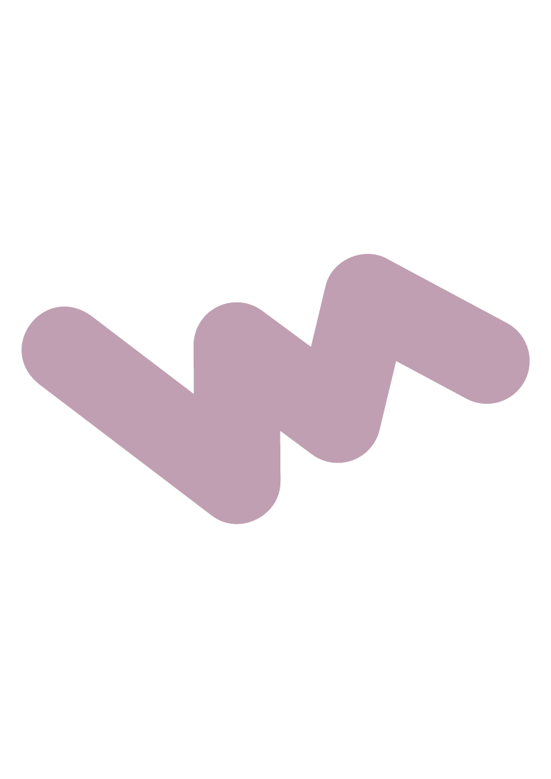 Purple zigzag shape with rounded edges, resembling a stylized wave or lightning bolt.