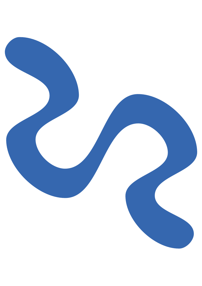 Illustration of an abstract blue S-shaped curve on a black background.