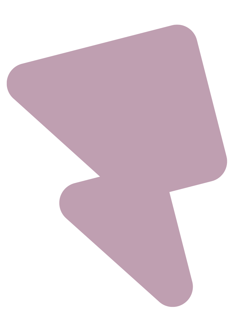 A stylized icon of a purple lightning bolt.