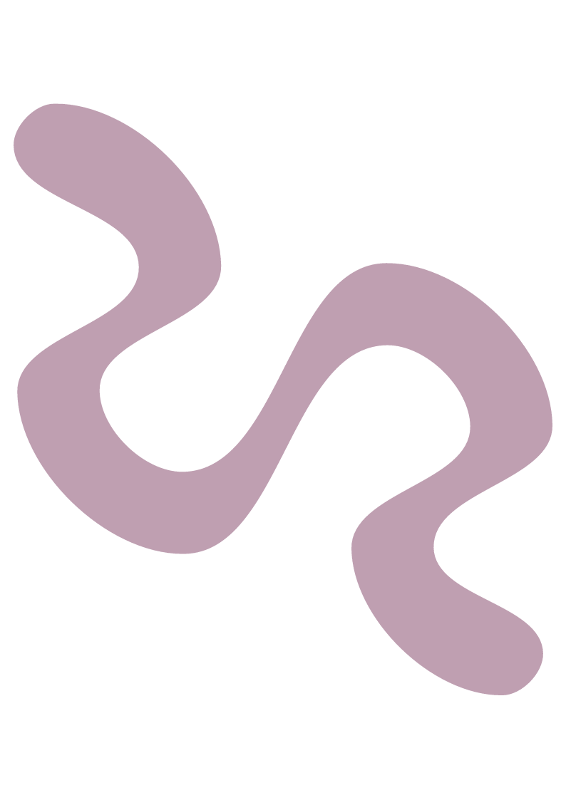 Stylized, purple snake on black background.