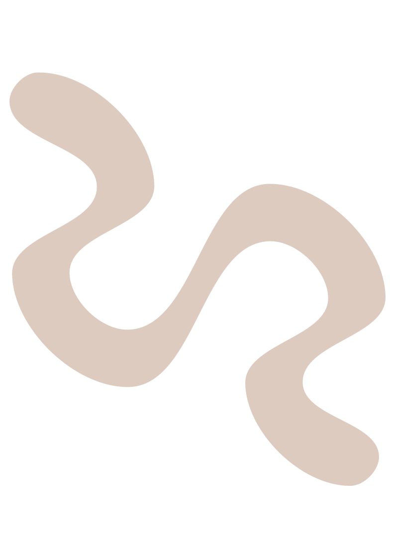 A white, abstract, snake-like shape on a black background.