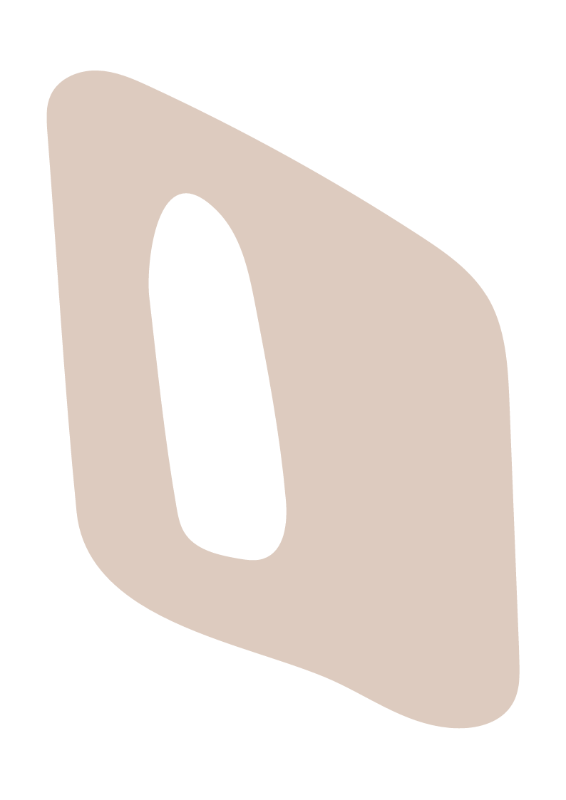 An abstract digital illustration of a beige and black number zero.