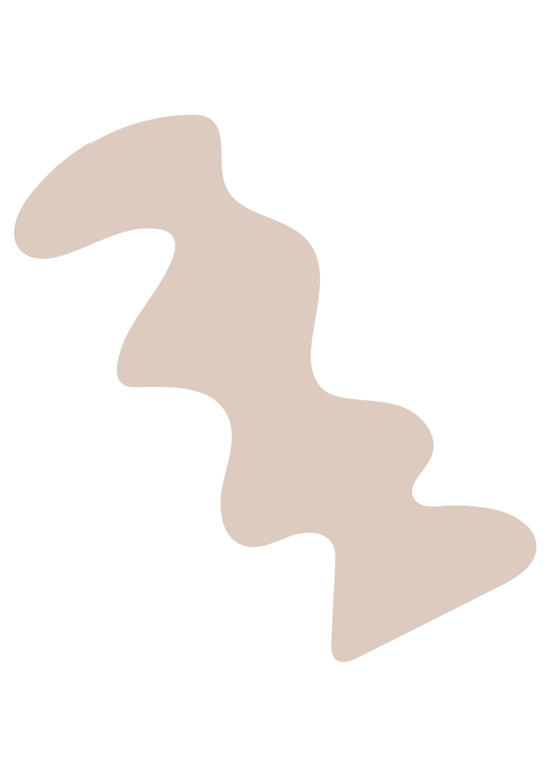 Abstract shape with wavy, irregular edges in beige color on a black background.