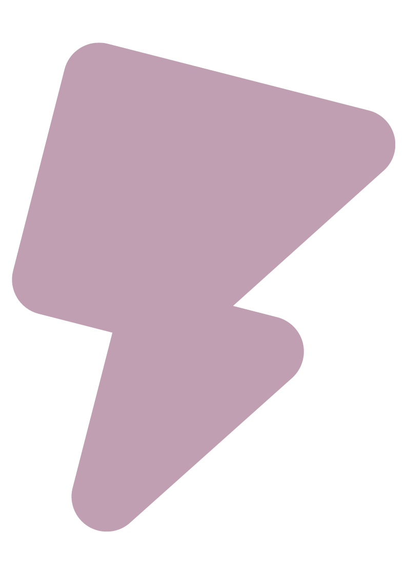 A purple lightning bolt icon on a black background.
