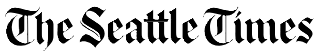 Text reading 'The Seattle Times' in black script on a white background.