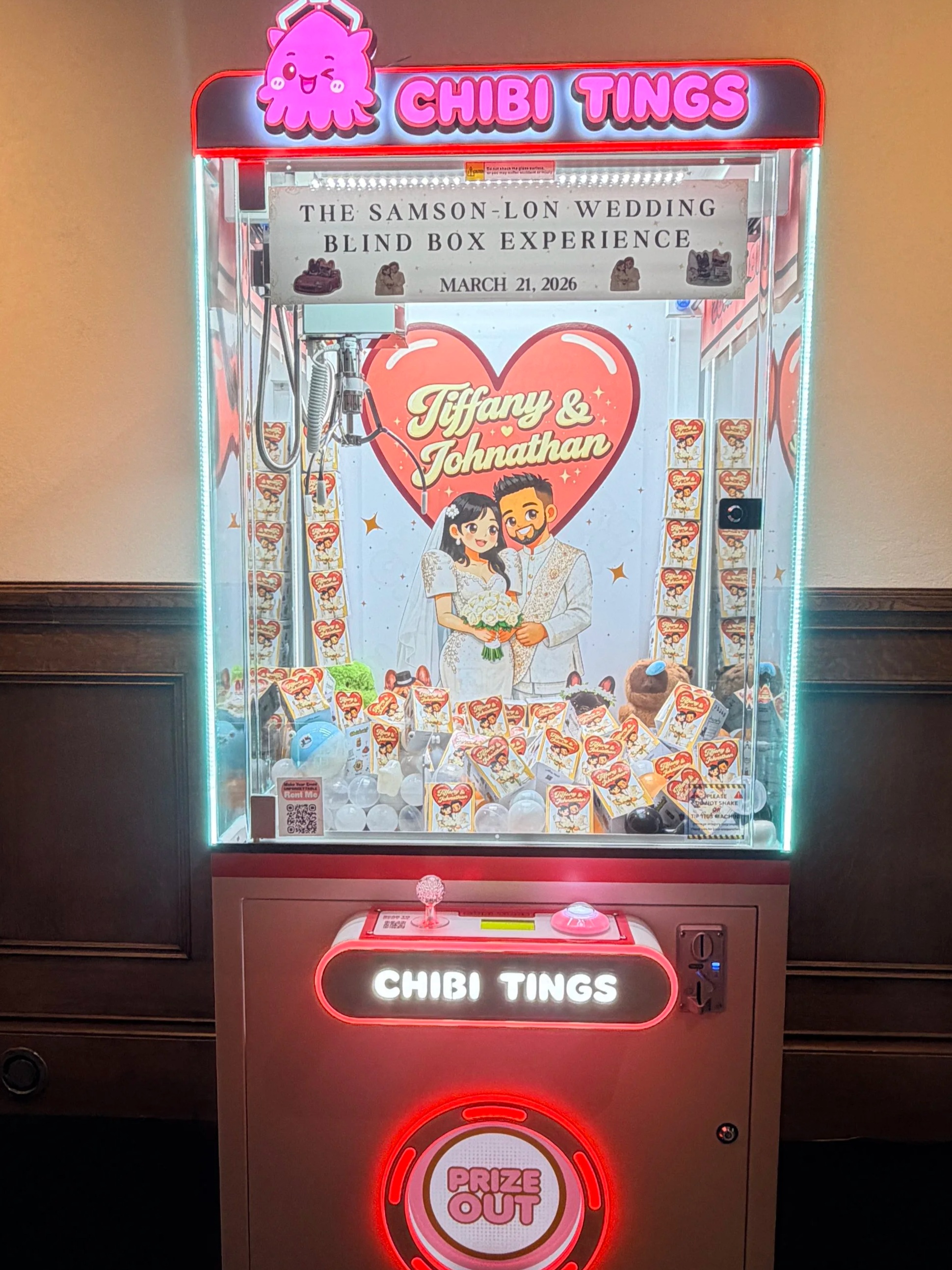 Rent Custom Claw Machine in Seattle for your Wedding