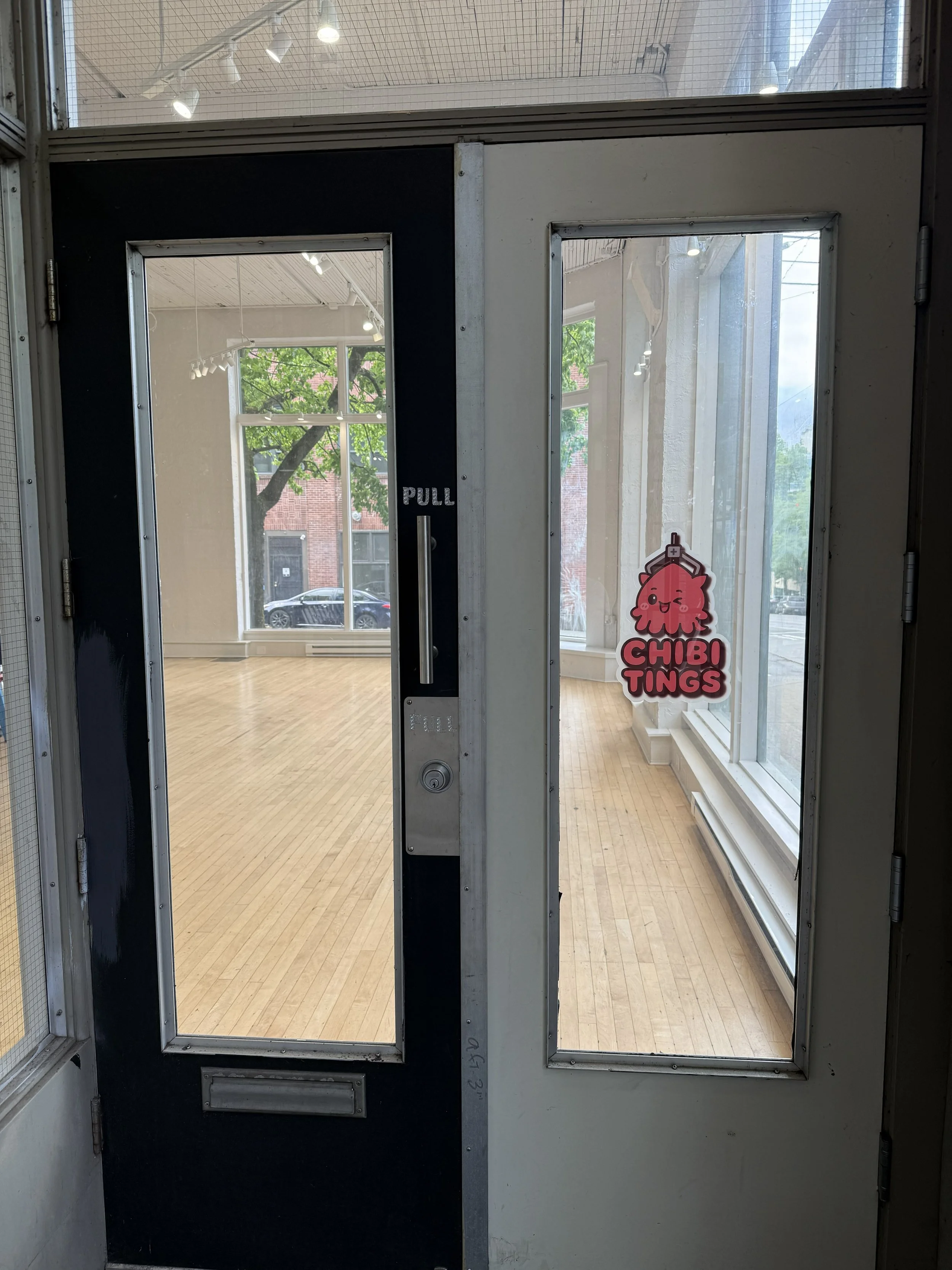 Chibi Tings doors to the store in Capital Hill.