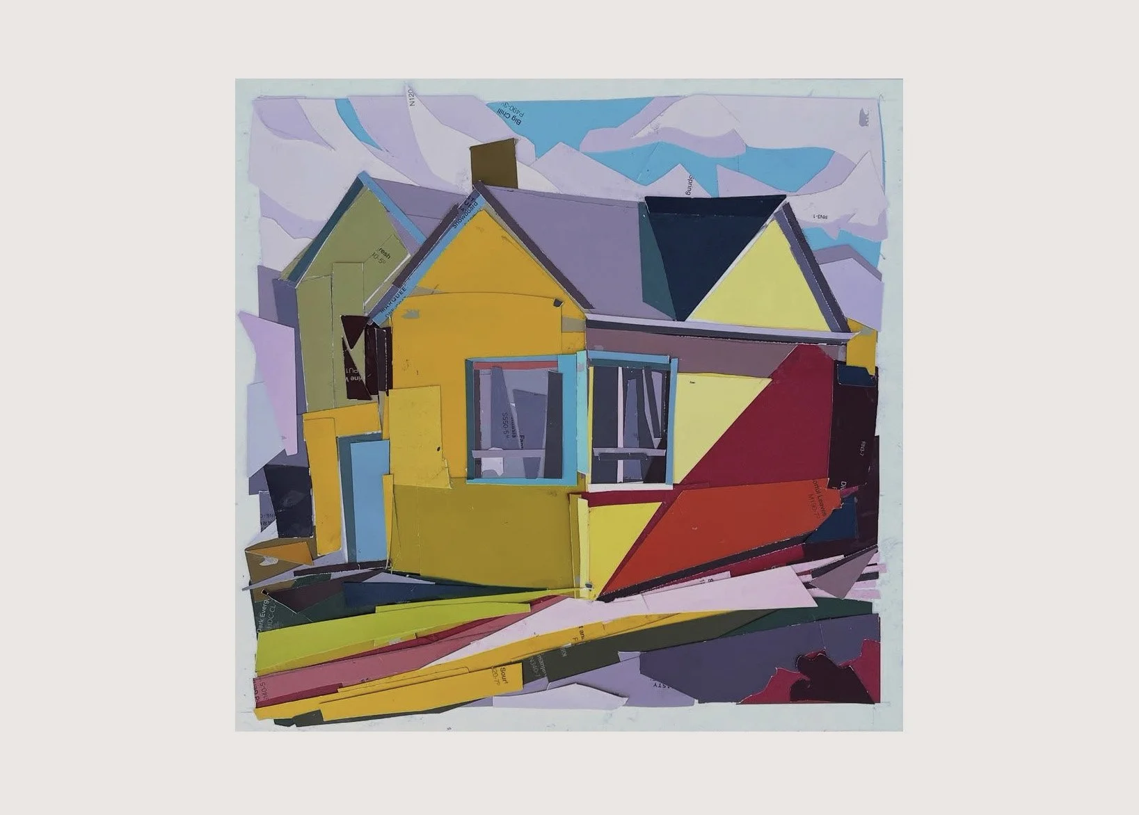 Daly City Doelger (Yellow #2),
12"x12",
Paint chip collage
2025