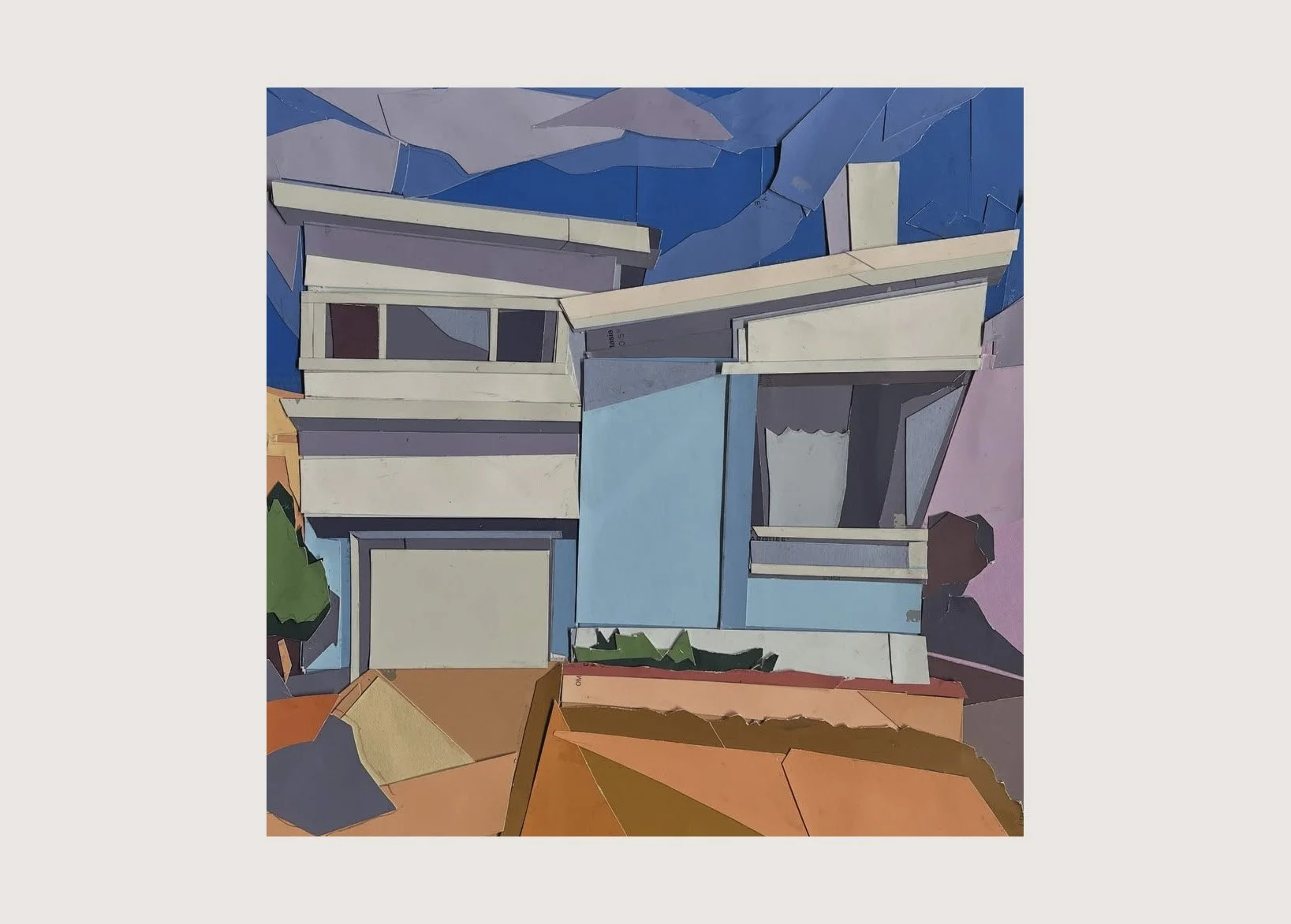 Daly City Doelger (Blue #20
12"x12",
Paint chip collage
2025