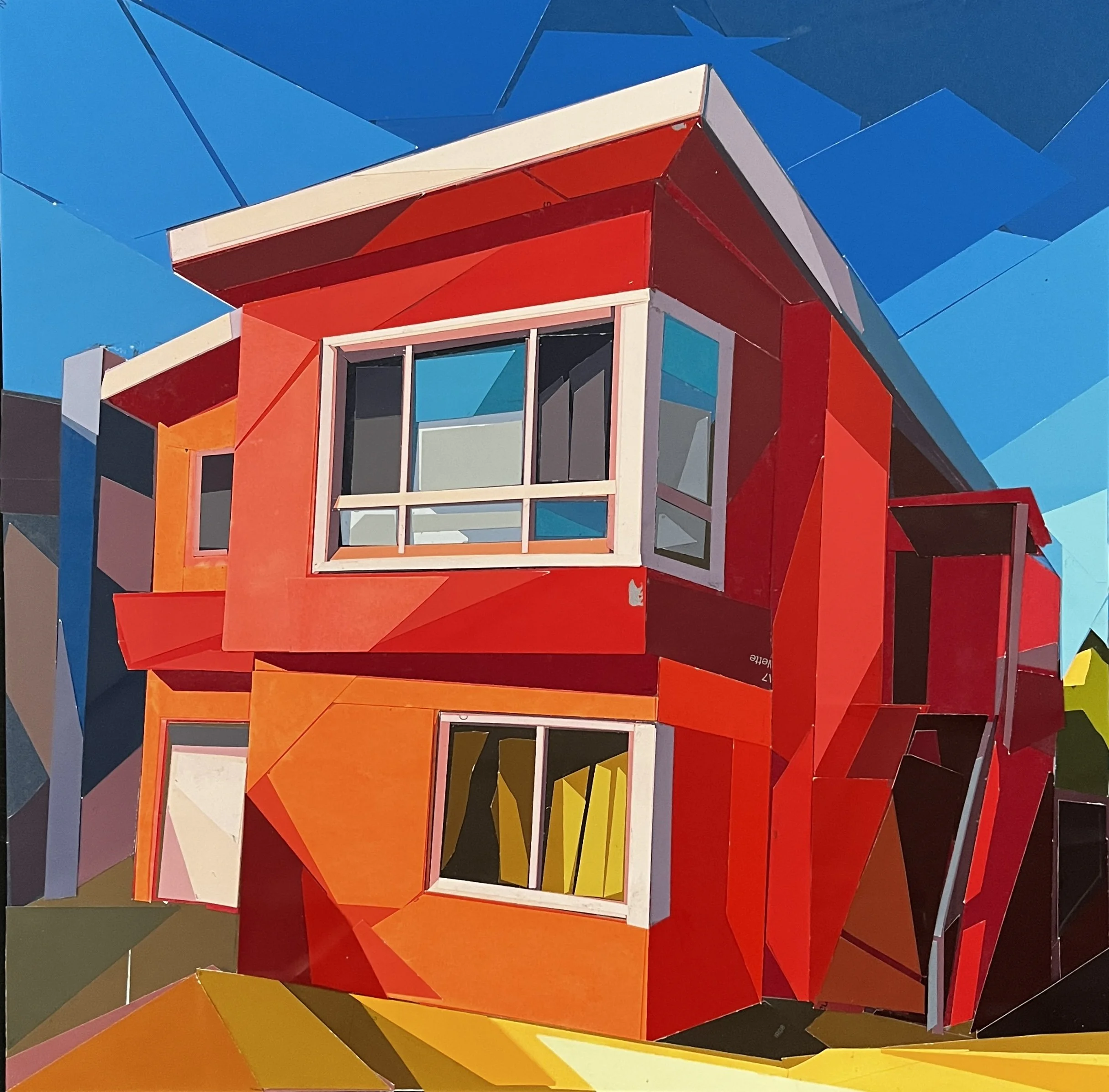 "Daly City Doelger" (red)
12"x12"
paint chip collage
2026