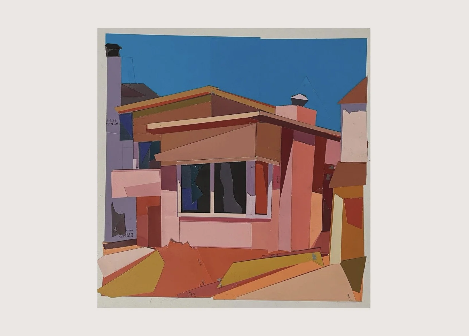 Daly City Doelger (Pink #2),
12"x12",
Paint chip collage
2025